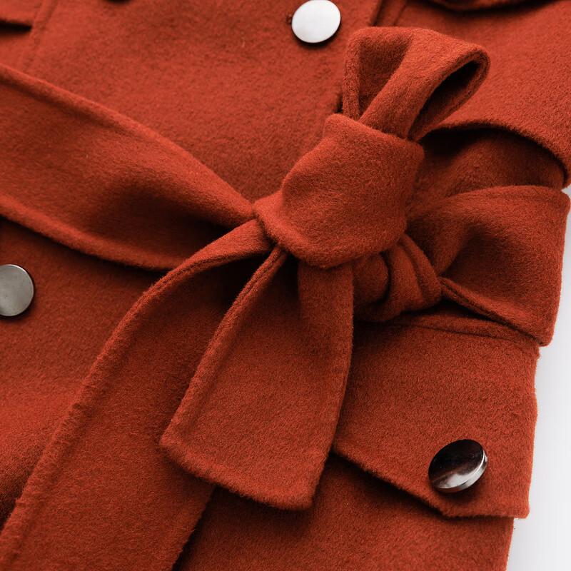 Sishui Nianhua Women's Elegant Wool Blend Overcoat