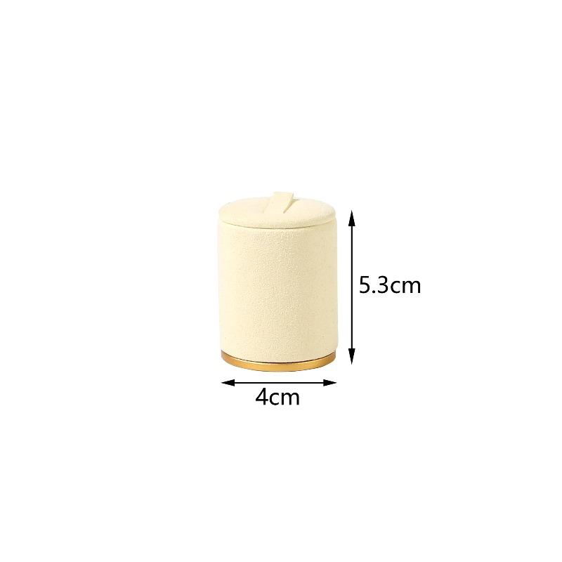 Creative combination jewelry display stand - metal, off-white suede jewelry rack for rings and necklaces