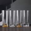 vertical pattern crystal glass high value creative beer cup hotel household simple heat-resistant green tea cup water cup