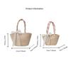 Shoulder Bag Woven Tote Bag Korean Style Summer Beach Bag Simple Pink Tote Handbag  Storage