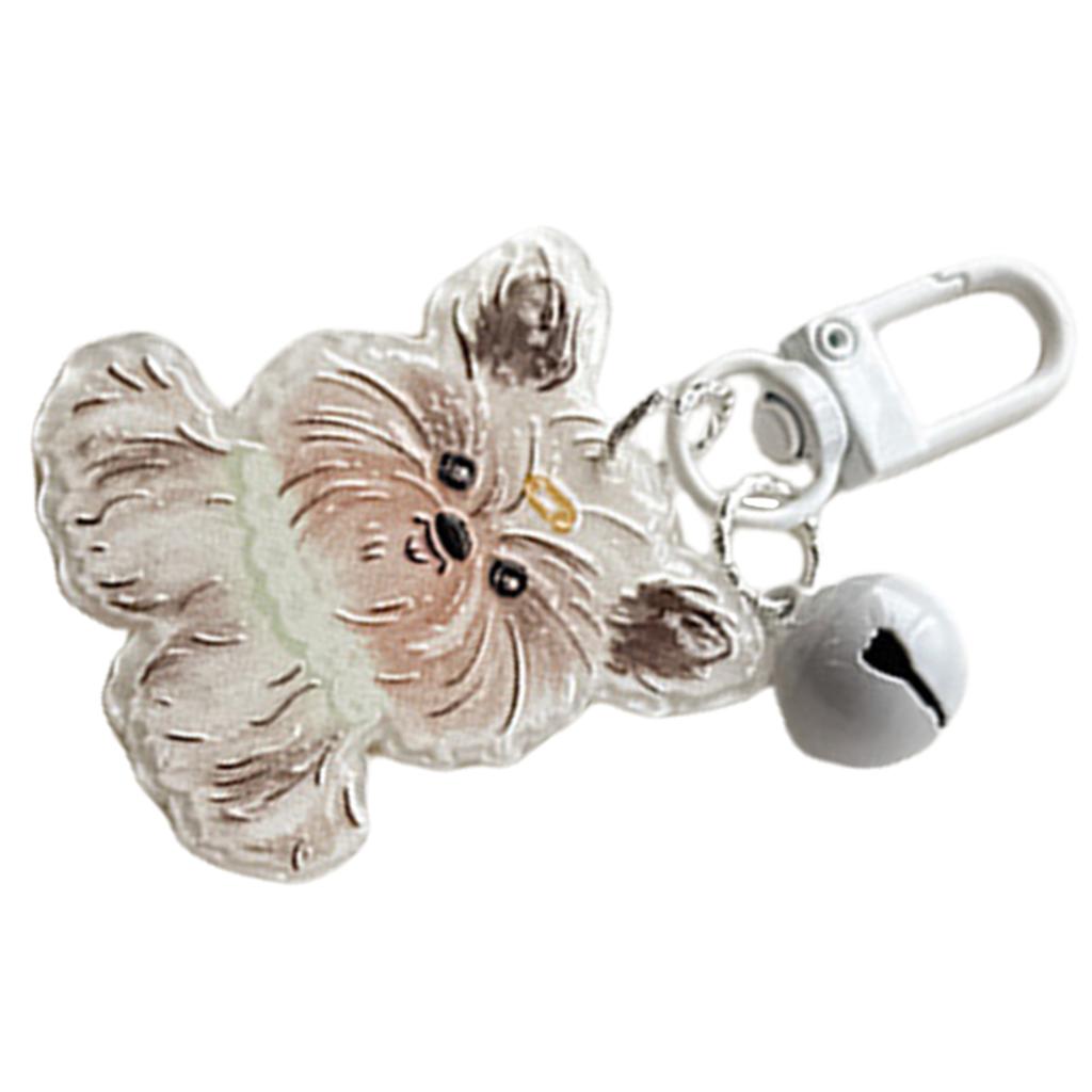 Dog Themed Acrylic Keychain Lightweight Cartoon Animal Keyring Bag Pendant Accessories for Pet Lovers and Students