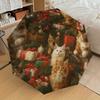 1pc Christmas Cats Themed High-quality Umbrella,Automatic Opening and Closing Umbrella,Multi-functional Umbrella G0811382