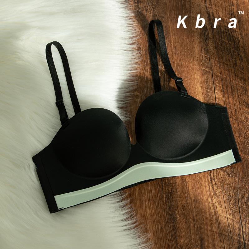 [Brand Genuine] Traceless Smooth-faced Small Breasts Gather Underwear Women's Upper Support Adjustment Type No Steel Ring Girl Bra Cover