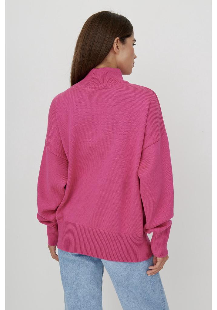 European & American Autumn/Winter Loose Cross-stitch Half-high Collar Sweater