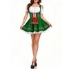 Women's Oktoberfest Maid Dress Costume Traditional Style Mini Dress with Off Shoulder Top Corset Detail and Flared Skirt for Festival