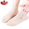 LangSha Women's Lace Breathable Short Silk Socks with Cotton Sole (6 Pairs)