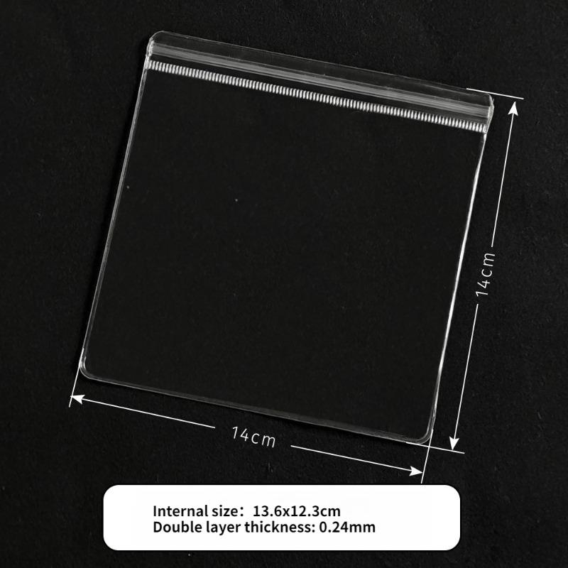100pcs PVC Self Sealing Bag Thicken Highly Transparent and Scratch Resistant Plastic Pouchs Jewelry Brooch Bracelet Storage Packaging Pockets