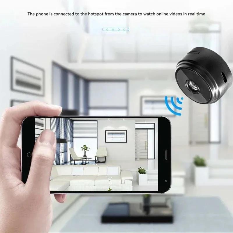 A9 Mini Surveillance Camera 1080P HD WiFi Night Vision Smart Life Home Security Sensor Camcorder for Video Web Monitoring