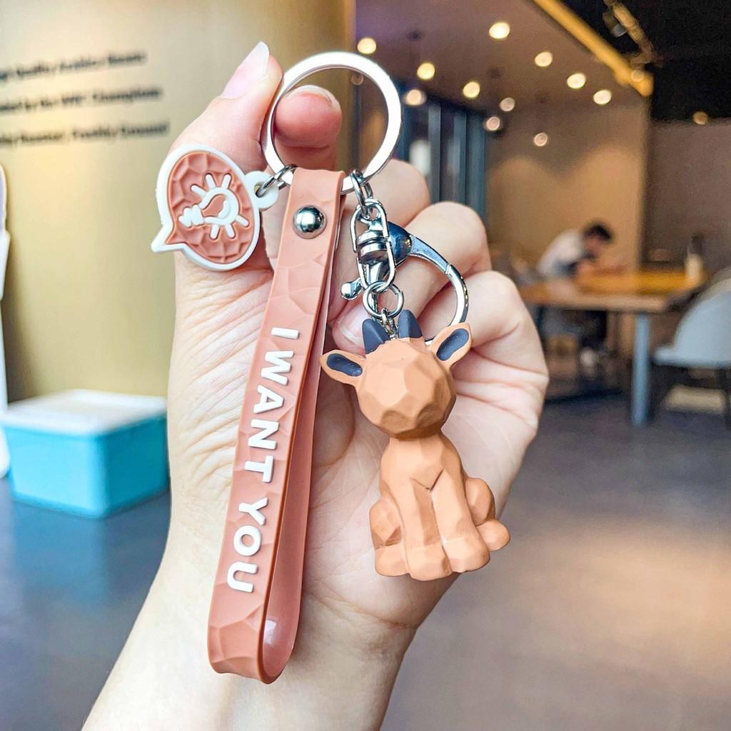 

Resin Geometric Charming Dinosaur Keychain Unique Animal Decoration For Gifts And Parties Elk