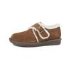 Thick-soled velvet retro single shoes winter fluffy cotton shoes