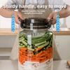 Large Capacity Pickle Jars With Lids Food Grade With Handle Airtight Storage Pitcher Leak-Proof Sealed Pickle Container