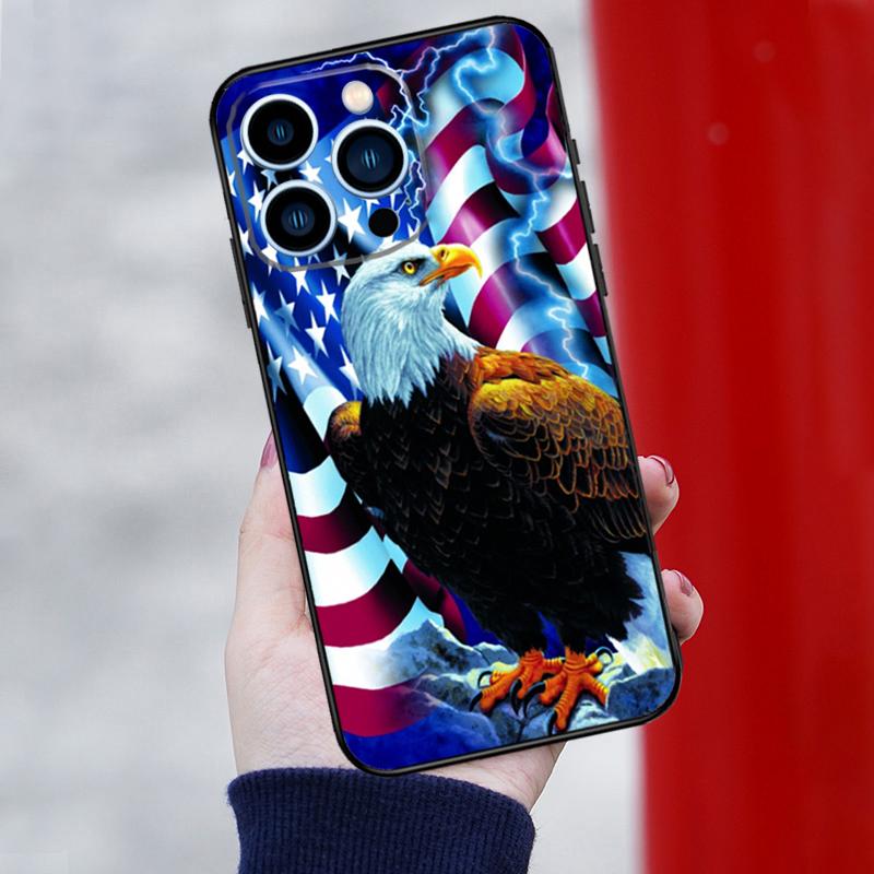 American Eagle Phone Case For iPhone 16 Pro 15 Pro 12 13 Mini 11 14 Pro Max XR 16 15 Plus 16e Cover Coque