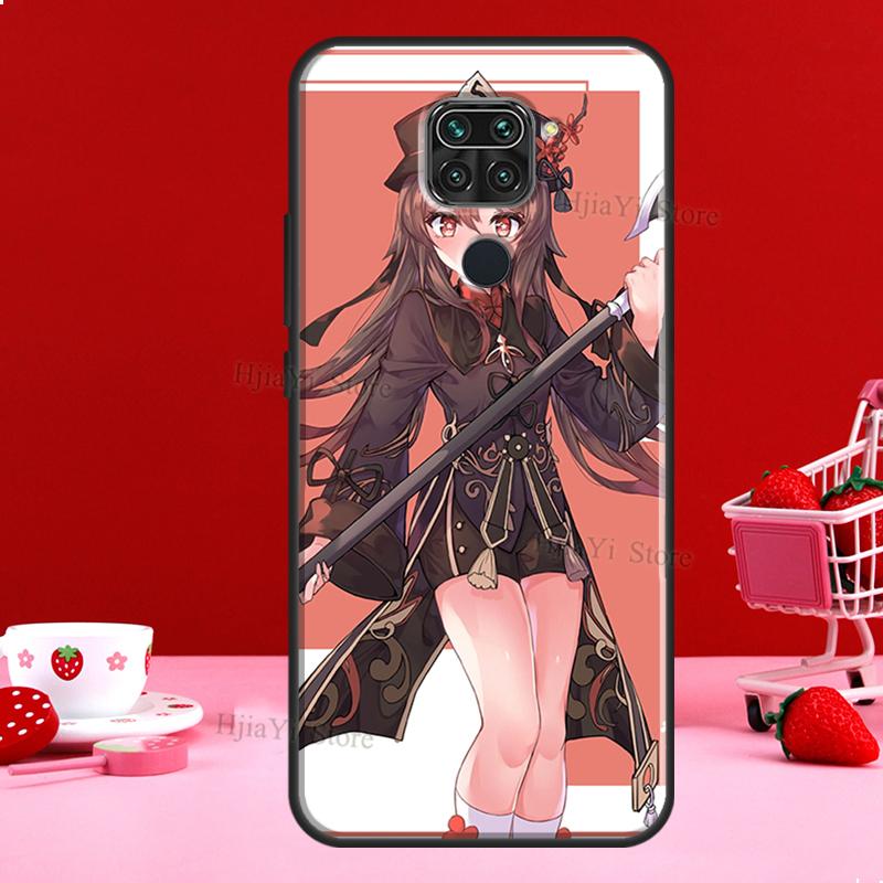 Hu Tao Genshin Impact Case For Xiaomi Redmi Note 11 10 9 8 12 Pro Plus 12S 11S 10S Cover For Redmi 12C 10C 10A 9C