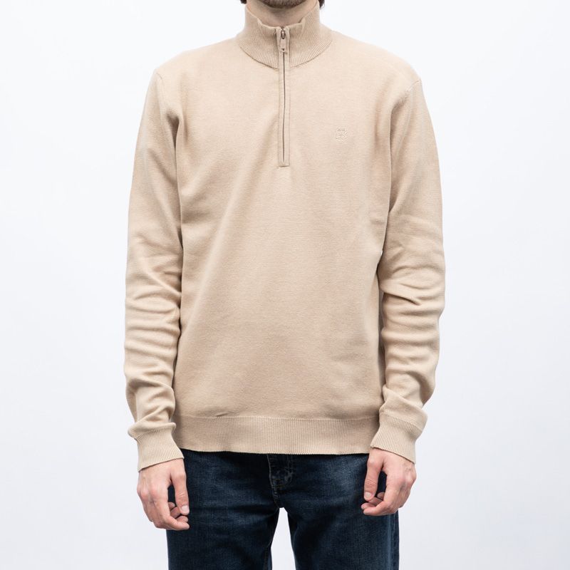 Men's Fitted Cotton Zip-Neck Sweater BILL TORNADE