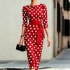European and American Cross-border Polka Dot Dress 26 Summer and Autumn New Elegant Fashion Simple Long Dress Amazon Independent Station Women's 