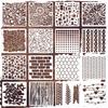 Geometric Square Texture DIY Stencil for Painting and Journaling