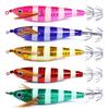 Fishing Lure with 2 Hooks 10.5cm/9.5g Simulation Wood Shrimps Squid Hook Jigging Fishing