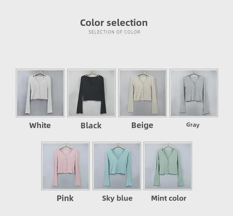 Korean Dongdaemun Women's Slimming Camisole & Cardigan Set