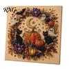 Quirky Halloween Art Projects Ghost Faux Pearl DIY Kit, Spooky 3D Bead Festive Kit Painting Crafts, Gothic Wall for Adults Beginners Creative