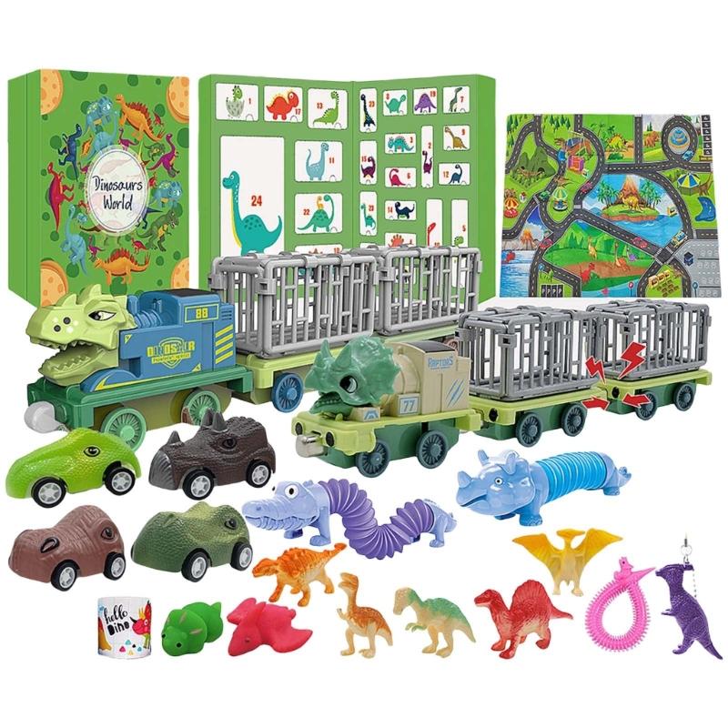 Advents Calendar 2025 24 Day Dinosaur Countdowns To Christmas Feature Fun Dinosaur Toy Gift For Boys And Girls