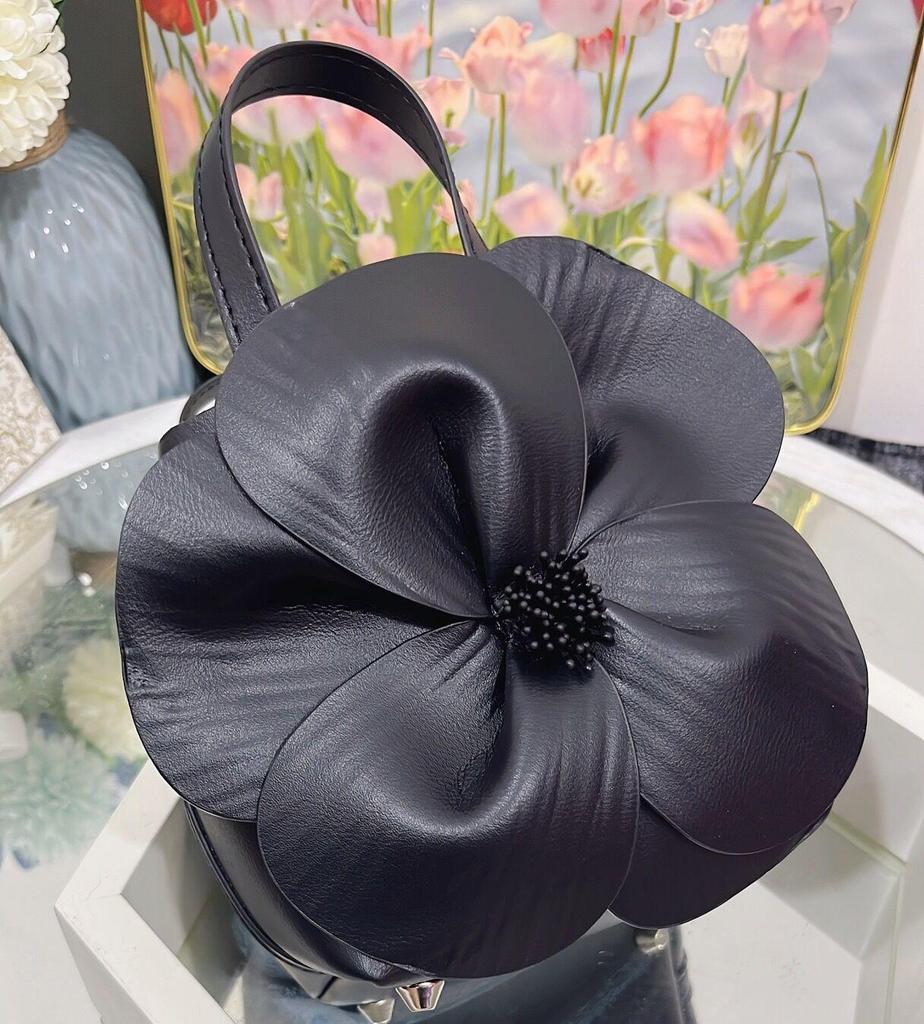 Französische Blütenblatt-Blumen-Handtasche - Frühlings-Tragetasche & Umhängetasche mit Kette für Damen