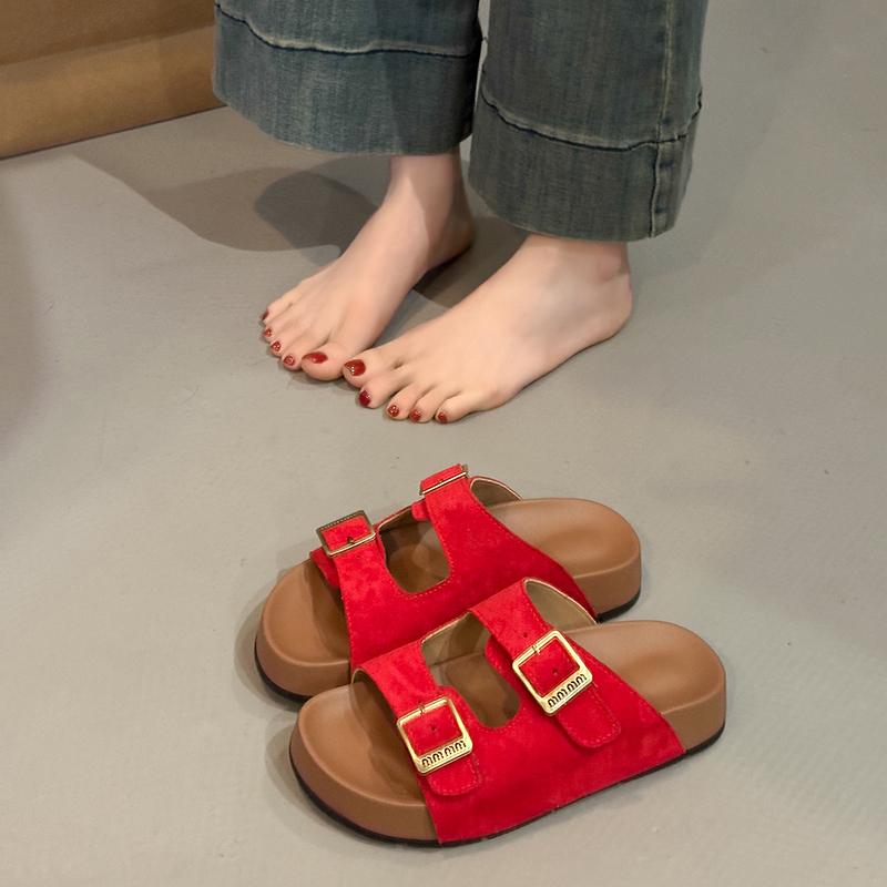 2025 Women Flat Casual Slippers Ladies' Casual Simple Hasp Flat Base Slippers Large Size Comfortable Non-slip Women Slippers