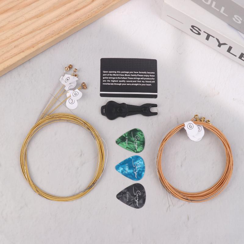 New Acoustic Guitar Strings Smooth Feel Non-oxidation Ballad Guitar String Set Ethnic Plucked Instrument Accessories