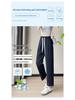 Summer 2033 Women's High Waist Straight Leg Harem Pants - Fashionable, Simple, and Slimming Cropped Fit