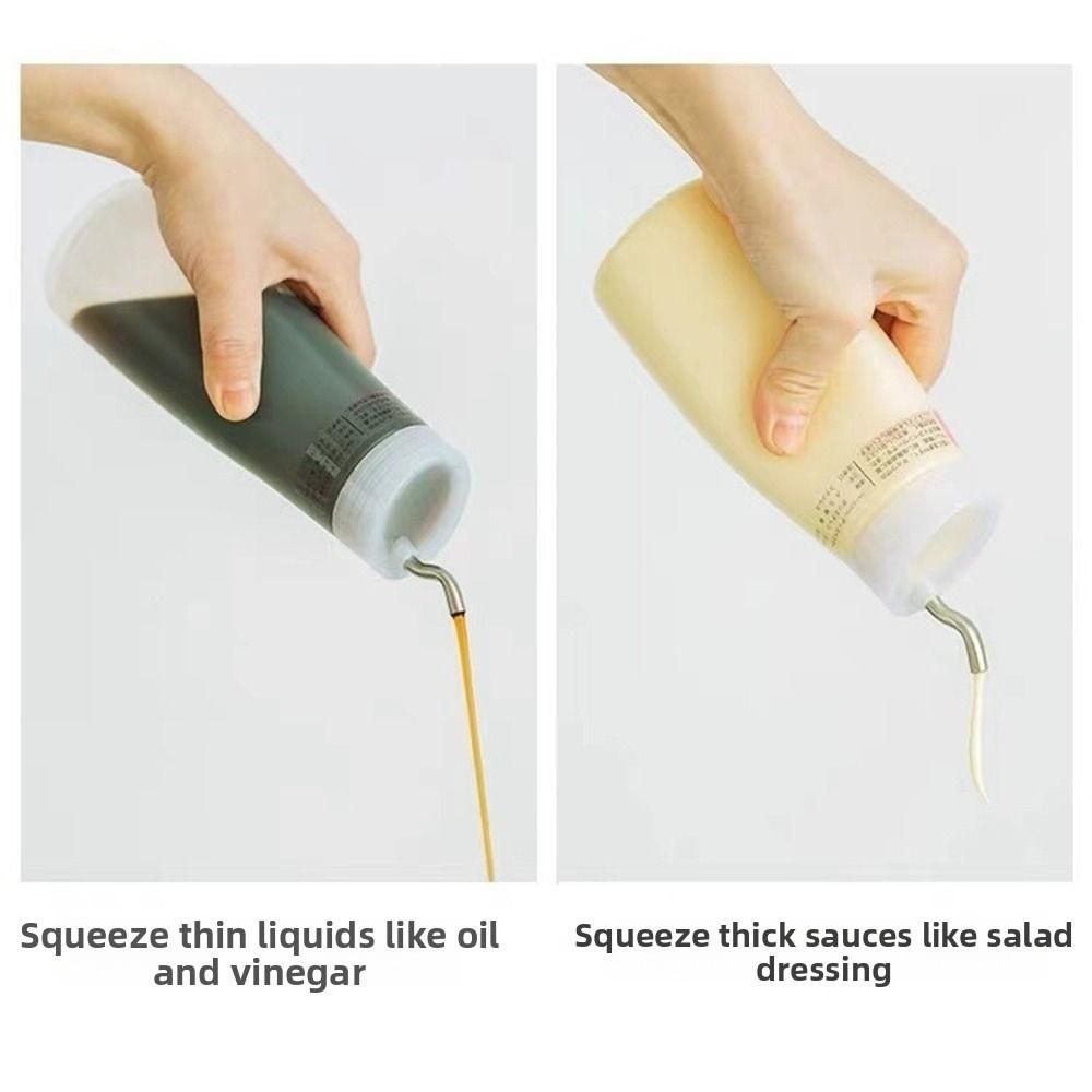 New 280ml 380ml Squeeze Sauce Bottle Large Capacity Plastic Squeeze Bottles Clear Salad Dressing Bottle Ketchup