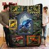 Frog Collection 2D Flat Pattern Flannel Blanket, High Quality All Seasons, Home Decor, Warmth and Comfort, Perfect for Christmas Gifts.