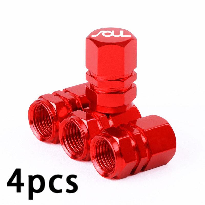 AABIY1 4PCS Colorful Car Accessories Car Tire Valve Cap For KIA Soul