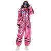 Pink Silver Astronaut Jumpsuit - Unisex Halloween Costume for Stage Performance