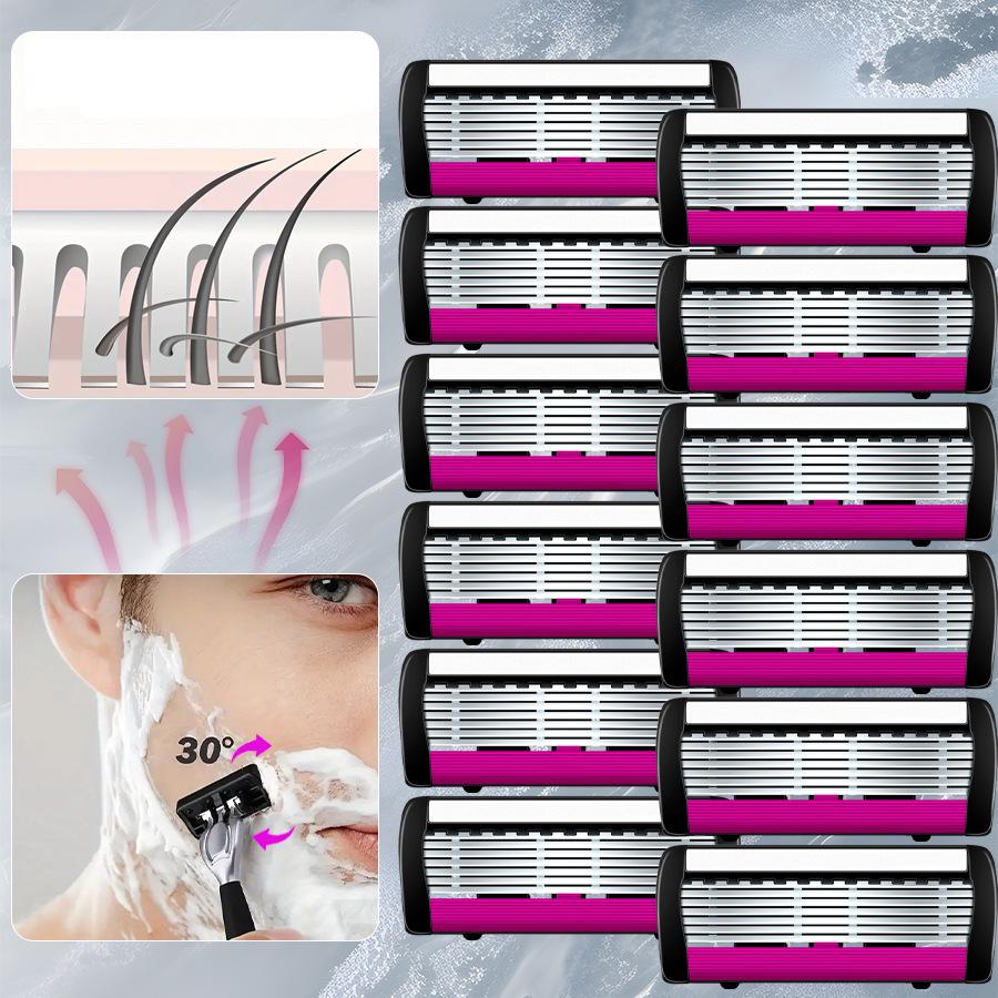 Seven-Layer Manual Razor with 7-Blade Head - Accessories Included