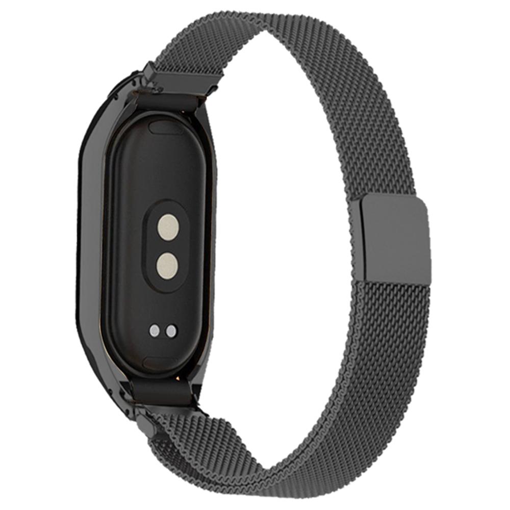

KALEBOL KLB-ML-001 For Xiaomi Mi Band 6/5 Stainless Steel Watch Band Magnetic Milanese Strap Black