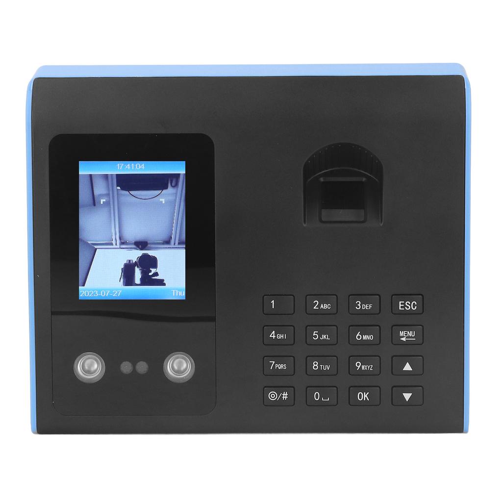 Attendance Machine Biometric Face Fingerprint Password Check In Machine Time Clock 100‑240V for Office US Plug