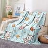 Cinnamoroll and Pochacco  Print Flannel Blanket, High quality Comfortable for All Seasons, Home Decor, Warmth and Comfort