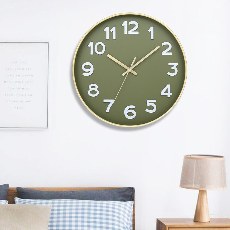 12 Zoll 30CM Leise Wanduhr, Kreativ und Modisch, Dreidimensionale Digitale Minimalistische Uhr für Zuhause Wohnzimmer