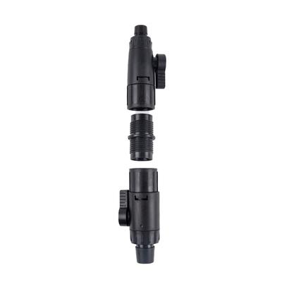 Conector de liberación rápida de doble grifo de 12 mm/16 mm para válvula de control de agua de acuario