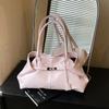 PU Tote Bag for Women with Cracked Texture Design and Metal Clasp Closure Ideal for Daily Use Work and Casual Outings
