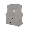 European and American style French women's clothing fashion versatile temperament asymmetrical design double vest + pants