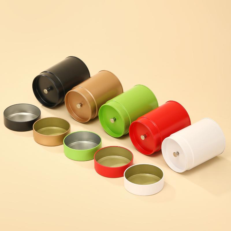 Tea Tin Canister Stainless Steel Coffee And Tea Canister With Airtight Double Lids Loose Leaf Tea Storage Container Kitchen Cup