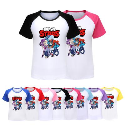 4093 Children Brawl Stars Print Raglan Short Sleeves T-Shirt