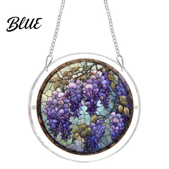 Garden Decorative Suncatcher Acrylic Puzzle Suncatcher Stained Glass Style Window Hanging Sun Catcher Panel DIY Colorful Art Jigsaw for Home Decor