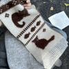 Women Scarf Cartoon Cat Design Arctic Fleece Warm Soft Universal Size Long Scarf Casual Clothing Accessory