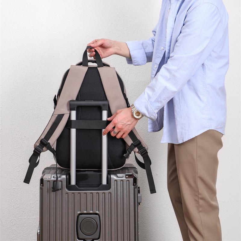 Men's Trendy Cross-Border Laptop Backpack - Large Capacity Travel, Casual, and Business School Bag