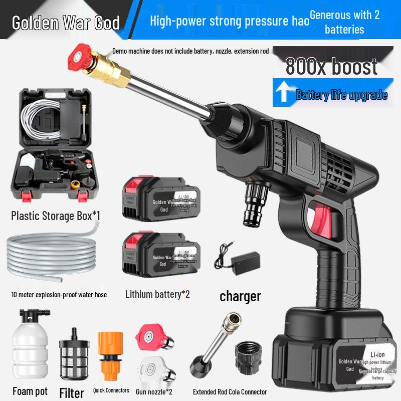 Cordless High-Pressure Portable Car Washer - Lithium Battery Powered Cleaning Tool