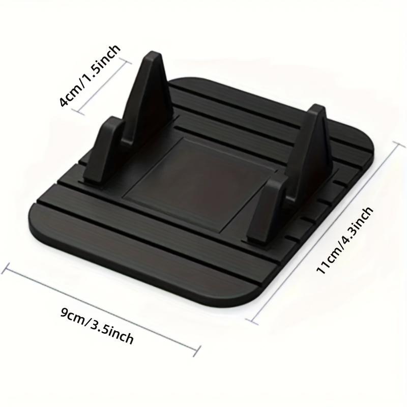 Silicone Car Dashboard Pad with Phone Holder - Multi-Functional Anti-Slip Bracket for Seats & Desktop (Detachable)