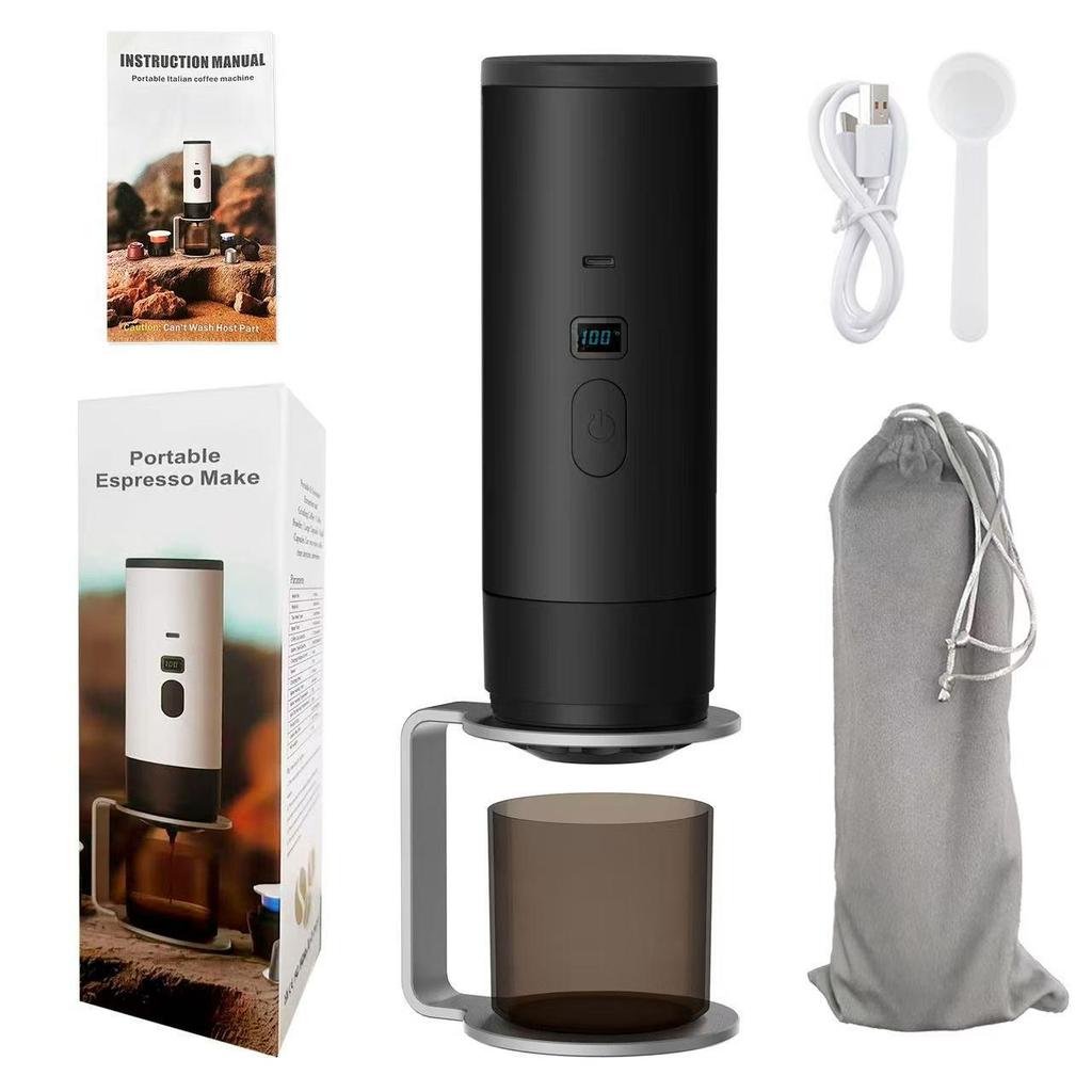 Compact Dual-Use Wireless Heated Espresso Maker for Coffee Capsules & Powder