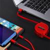 3 In 1 Charging Cable Retractable USB Charge 2.5A Fast Charging For XiaoMi HuaWei Samsung Portable Charging Cable Micro Type-C
