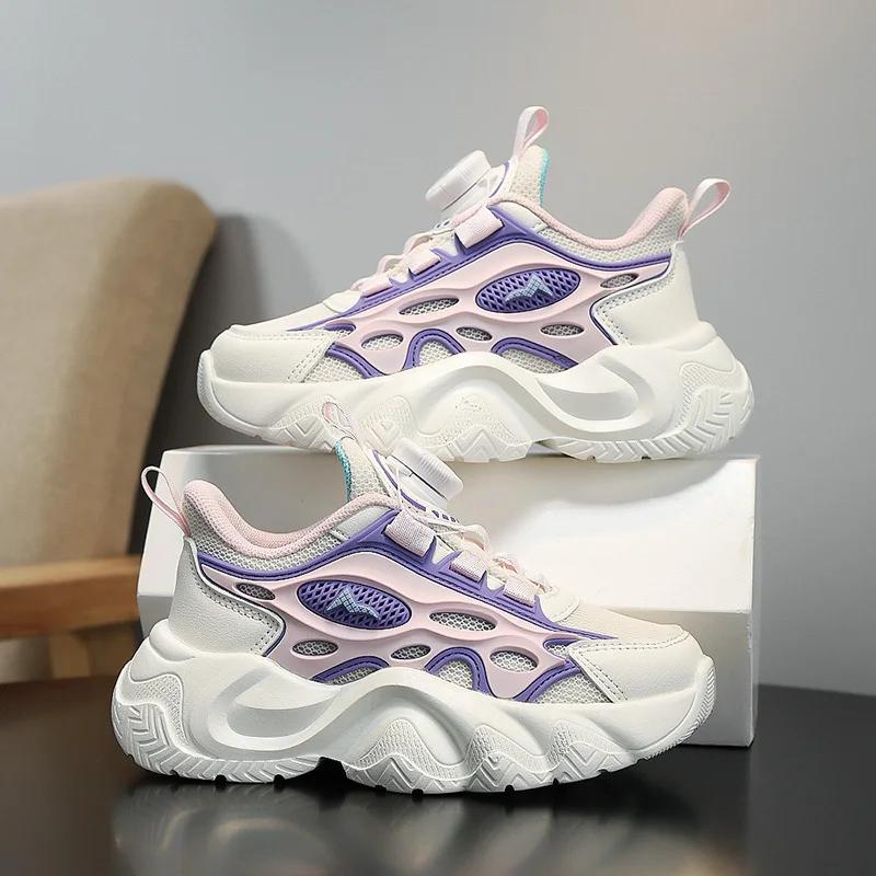 2024 Children's Fashionable Sports Shoes Boys' Outdoor Breathable Basketball Shoes Children's ightweight Sports Shoes